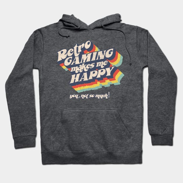 Gaming makes me happy (retro) Hoodie by BOEC Gear